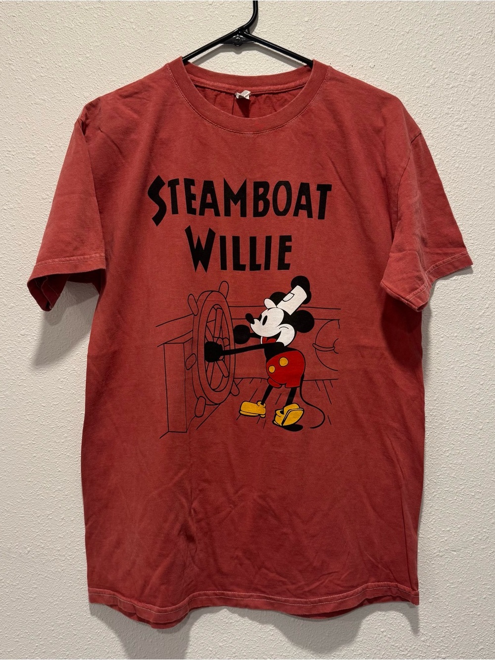 Disney "Steamboat Willie" Mickey Mouse Shirt Vintage Style Graphic Tee